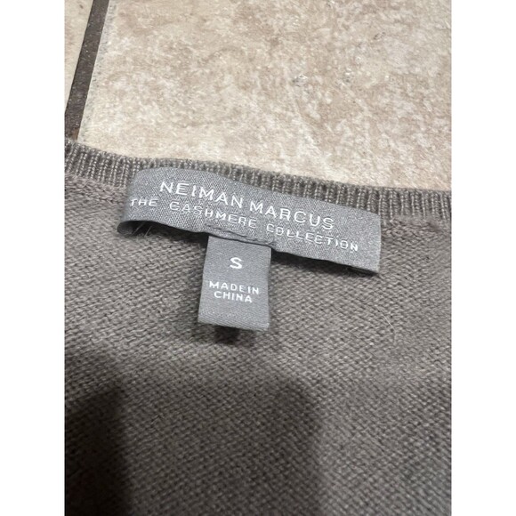 Neiman Marcus Sweater Womens Small Grey 100% Cashmere Long Sleeve Crew Neck - Picture 3 of 5